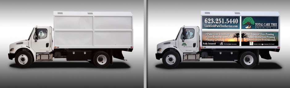 Truck Wrap Before and After